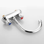 2-Handle Brass Bathroom Faucet Modern High Arc Center Tap