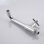 Glam Wall-mounted Bathroom Faucet Copper Single Handle Low Arc Basin Faucet for Bathroom
