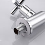 Glam Wall-mounted Bathroom Faucet Copper Single Handle Low Arc Basin Faucet for Bathroom
