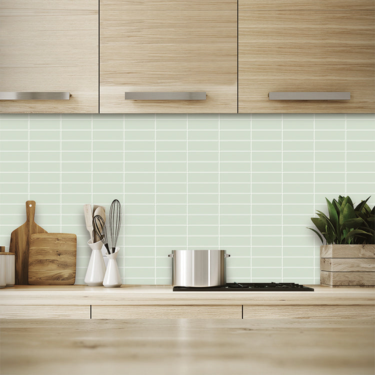 Peel and stick tiles Waterproof plastic rectangular peel and stick tile for the kitchen 2-pack