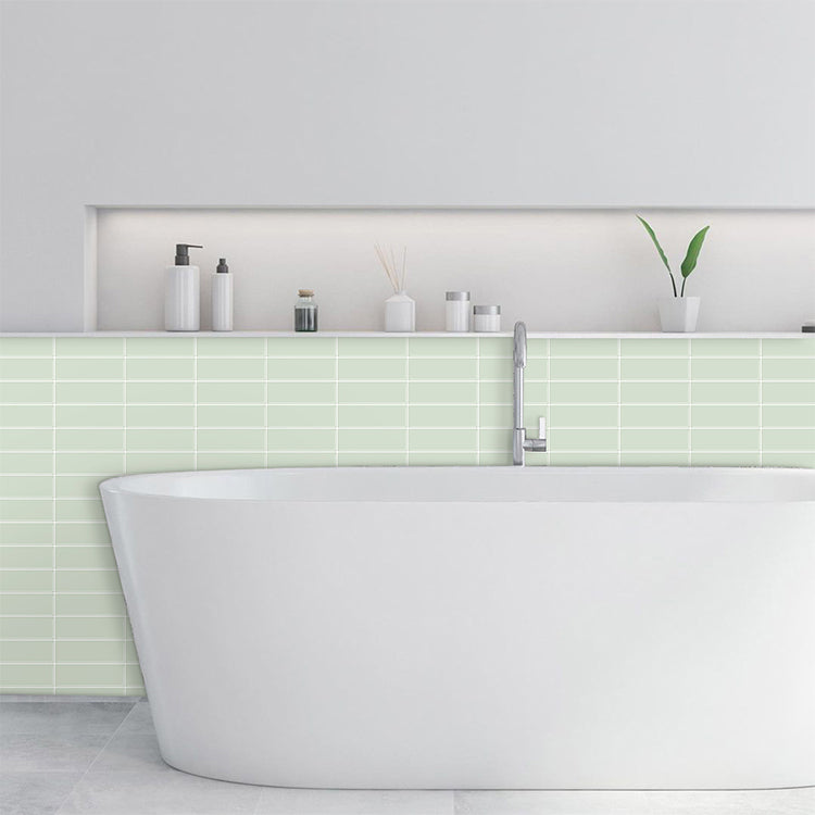 Peel and stick tiles Waterproof plastic rectangular peel and stick tile for the kitchen 2-pack