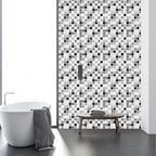 Tile Stripping & Gluing Square Mosaic PVC Stain Resistant Stripping and Gluing Plates for Shower 5 Pack