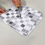 Tile Stripping & Gluing Square Mosaic PVC Stain Resistant Stripping and Gluing Plates for Shower 5 Pack