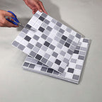 Tile Stripping & Gluing Square Mosaic PVC Stain Resistant Stripping and Gluing Plates for Shower 5 Pack