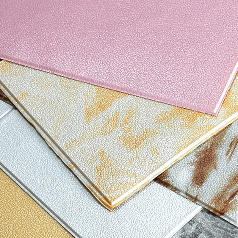 Glam Wall Covering Peel and Stick Texture Effect Design Square Wall Panel