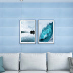 Glam Wall Covering Peel and Stick Texture Effect Design Square Wall Panel