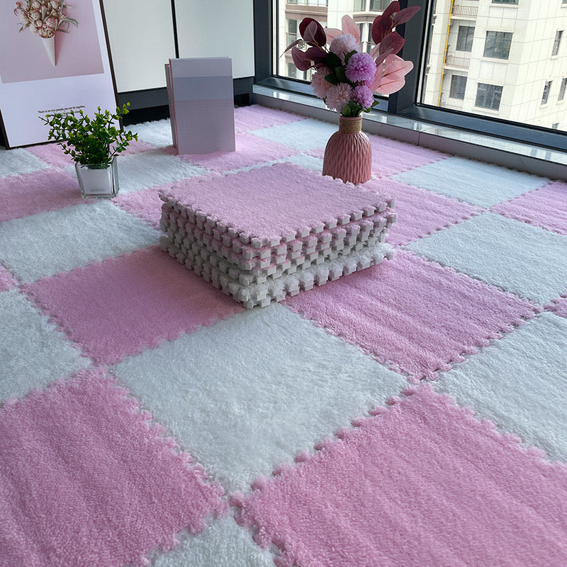 Multicolored Level Loop Carpet Tile Non-Slip Composite Floor Tiles for Bedroom