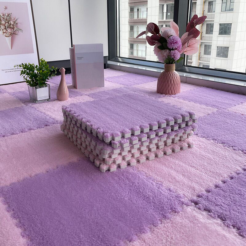 Multicolored Level Loop Carpet Tile Non-Slip Composite Floor Tiles for Bedroom