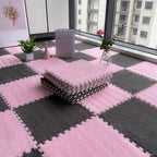 Multicolored Level Loop Carpet Tile Non-Slip Composite Floor Tiles for Bedroom