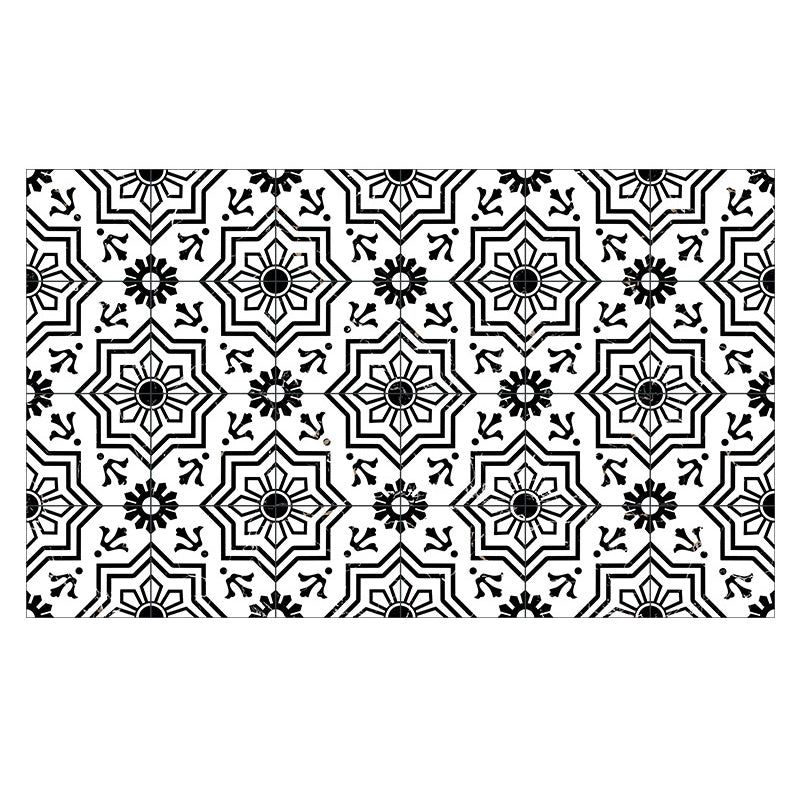 Matte-gloss vinyl floor coverings for peeling off and permanently sticking with quadrant edge
