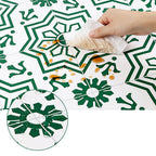 Matte-gloss vinyl floor coverings for peeling off and permanently sticking with quadrant edge