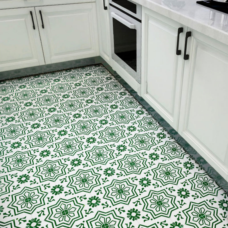 Matte-gloss vinyl floor coverings for peeling off and permanently sticking with quadrant edge