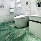 Peel and Stick Vinyl Floor Dark Gloss Vinyl Floor with Square Edge