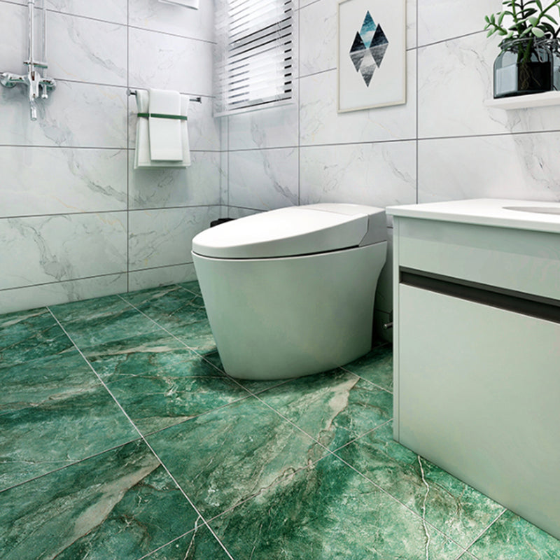 Peel and Stick Vinyl Floor Dark Gloss Vinyl Floor with Square Edge