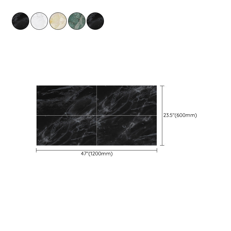 Peel and Stick Vinyl Floor Dark Gloss Vinyl Floor with Square Edge