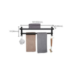 Modern Aluminum Bathroom Accessory Set Matte Black Bathroom Shelf/Towel Holder/Paper Holder