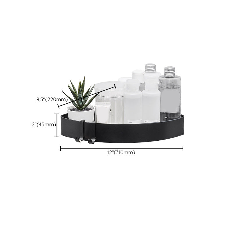 Modern Aluminum Bathroom Accessory Set Matte Black Bathroom Shelf/Towel Holder/Paper Holder