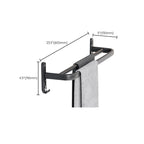 Modern Aluminum Bathroom Accessory Set Matte Black Bathroom Shelf/Towel Holder/Paper Holder