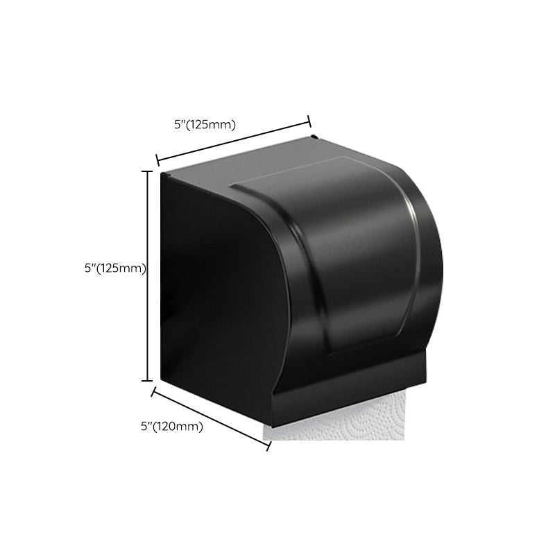 Modern Aluminum Bathroom Accessory Set Matte Black Bathroom Shelf/Towel Holder/Paper Holder