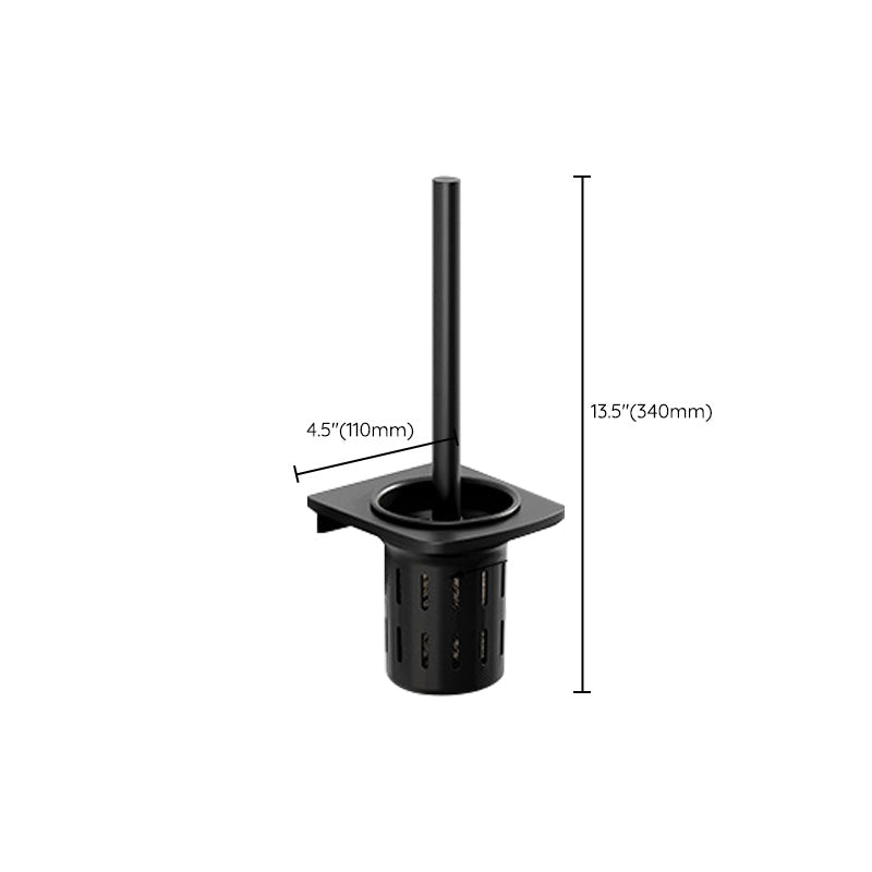 Modern Aluminum Bathroom Accessory Set Matte Black Bathroom Shelf/Towel Holder/Paper Holder