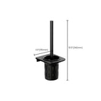 Modern Aluminum Bathroom Accessory Set Matte Black Bathroom Shelf/Towel Holder/Paper Holder