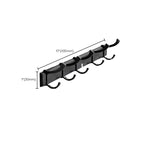 Modern Aluminum Bathroom Accessory Set Matte Black Bathroom Shelf/Towel Holder/Paper Holder