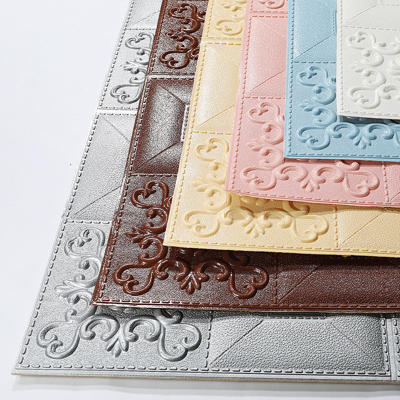 Modern Wall Panel Peel and Stick Texture Effect Design Square Wall Panel