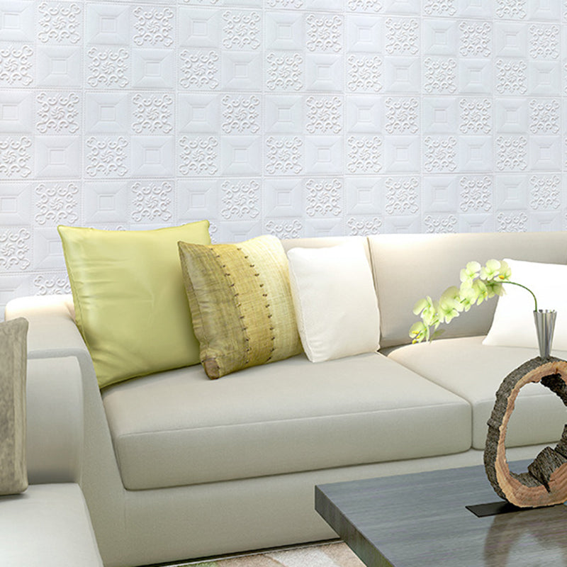 Modern Wall Panel Peel and Stick Texture Effect Design Square Wall Panel