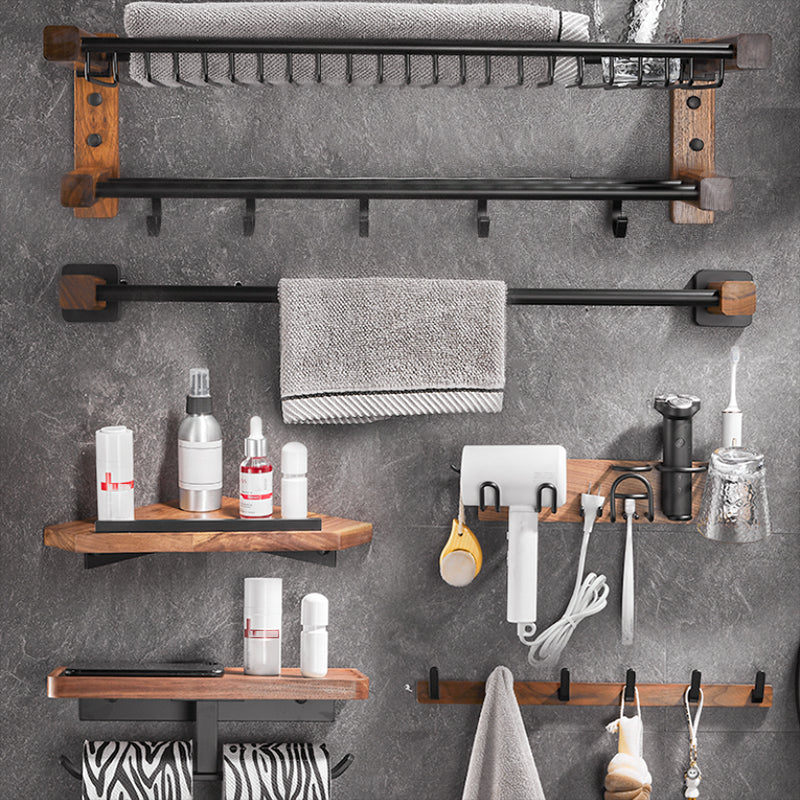 Modern black bathroom set bathroom shelf towel bar bathroom accessories set