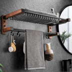Modern black bathroom set bathroom shelf towel bar bathroom accessories set