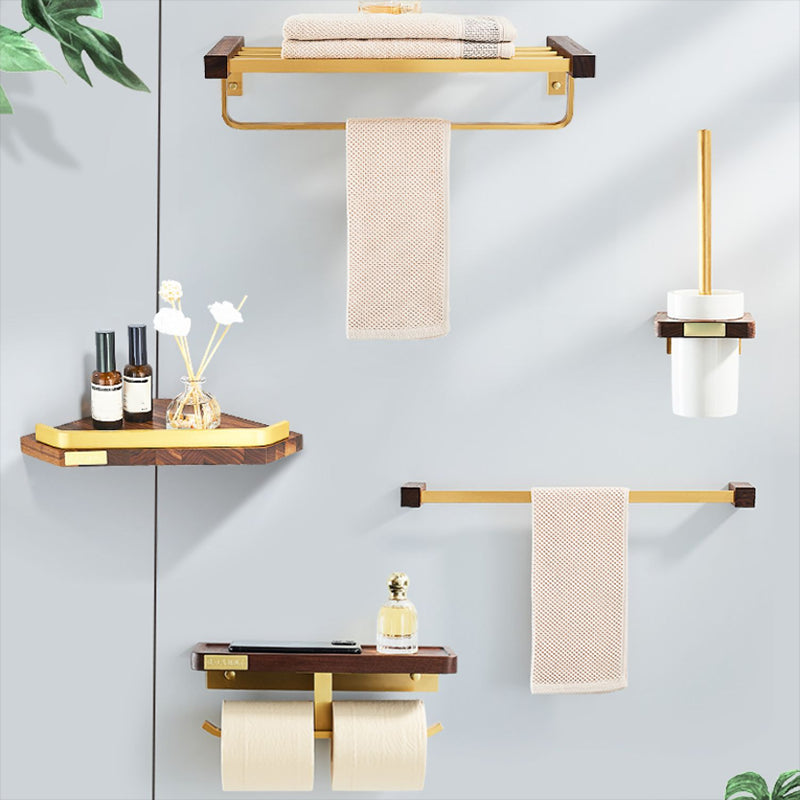 Modern Gold Bathroom Accessory Set Bathroom Shelf Paper Holder Bathroom Accessory Set