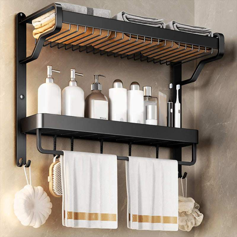 Modern Bathroom Set Matte Black Bathroom Shelf Towel Holder Bathroom Accessories Set