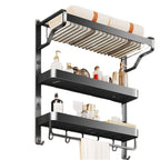 Modern Bathroom Set Matte Black Bathroom Shelf Towel Holder Bathroom Accessories Set