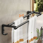 Modern Bathroom Set Matte Black Bathroom Shelf Towel Holder Bathroom Accessories Set