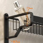 Modern Bathroom Set Matte Black Bathroom Shelf Towel Rack Bathroom Accessories Set