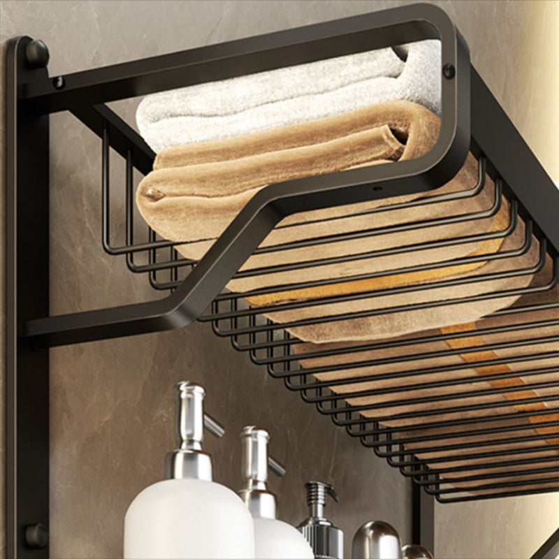 Modern Bathroom Set Matte Black Bathroom Shelf Towel Holder Bathroom Accessories Set