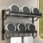 Modern Bathroom Set Matte Black Bathroom Shelf Towel Holder Bathroom Accessories Set