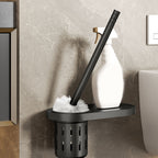 Modern Bathroom Set Matte Black Bathroom Shelf Towel Rack Bathroom Accessories Set