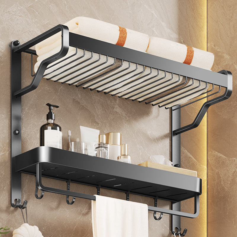 Modern Bathroom Set Matte Black Bathroom Shelf Towel Holder Bathroom Accessories Set