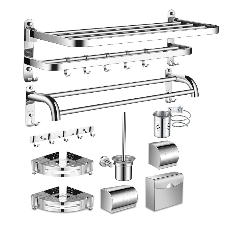 Modern Stainless Steel Bathroom Set Paper Holder Bathroom Shelf Bathroom Accessories