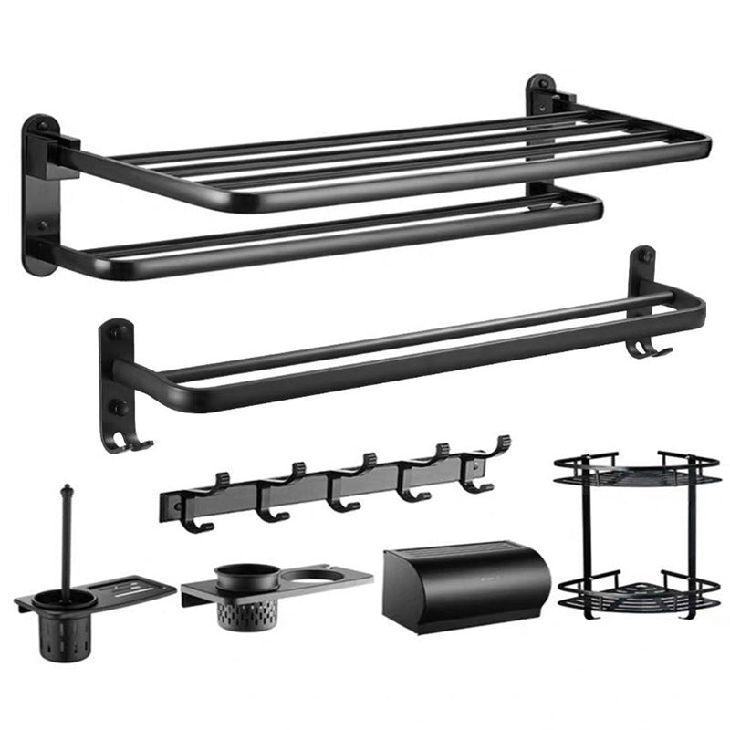 Modern Bathroom Accessory Set Black Soap Dish Bath Shelf Bathroom Set
