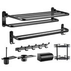 Modern Bathroom Accessory Set Black Soap Dish Bath Shelf Bathroom Set