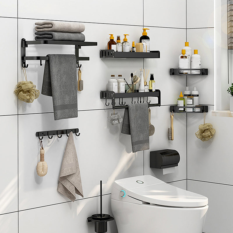 Modern Bathroom Accessories Black Paper Holder Bathroom Shelf Bathroom Accessory Set