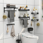 Modern Bathroom Accessories Black Paper Holder Bathroom Shelf Bathroom Accessory Set