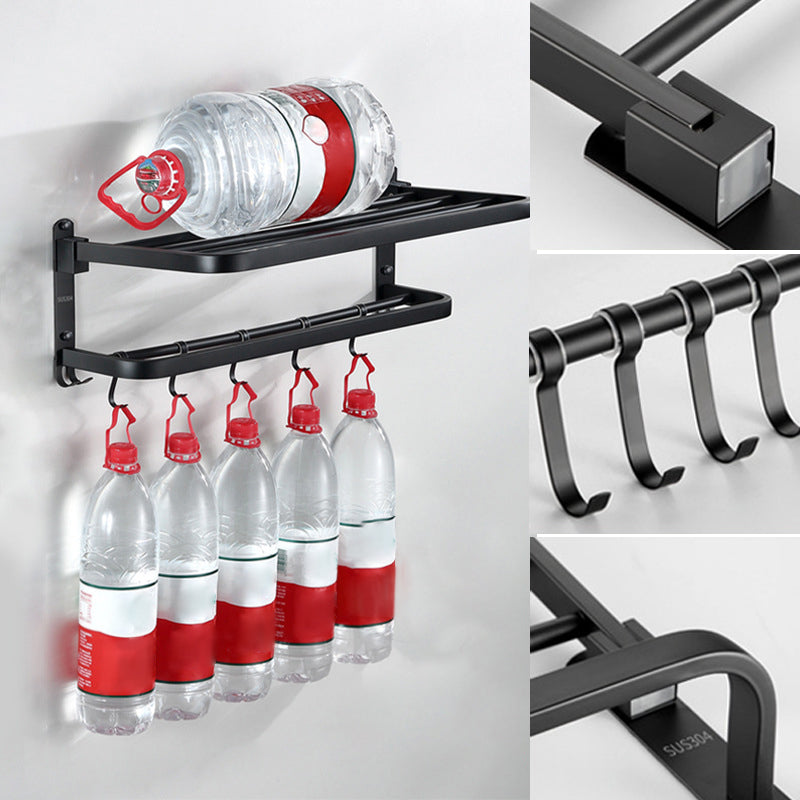 Modern Bathroom Accessories Black Paper Holder Bathroom Shelf Bathroom Accessory Set