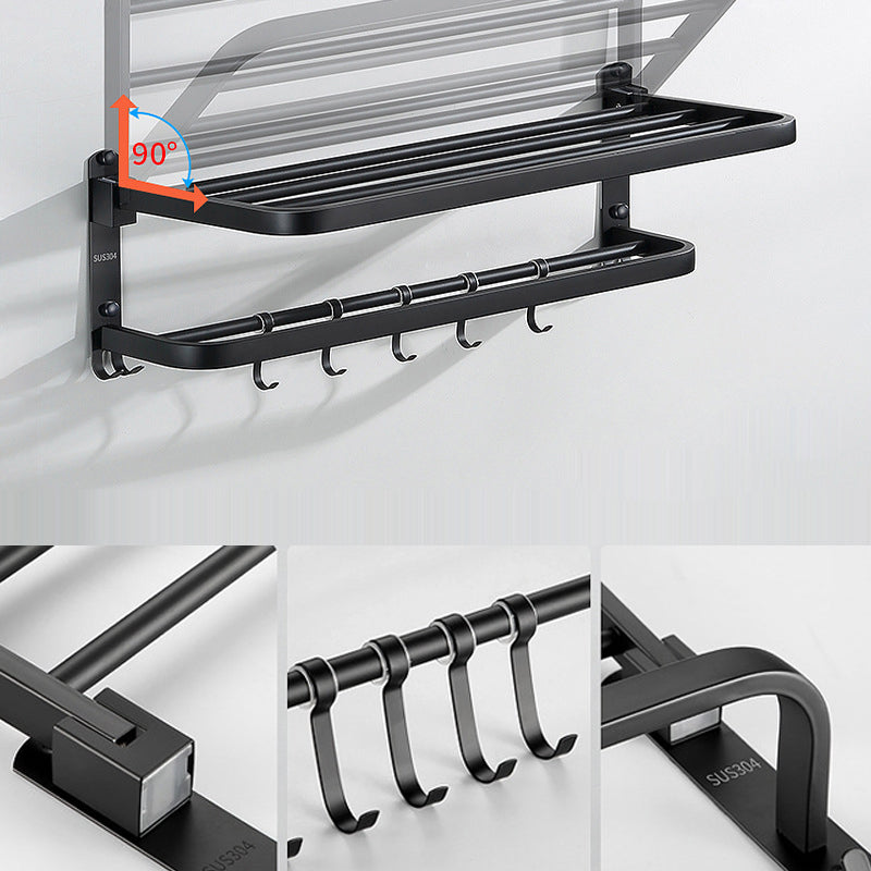 Modern Bathroom Accessories Black Paper Holder Bathroom Shelf Bathroom Accessory Set