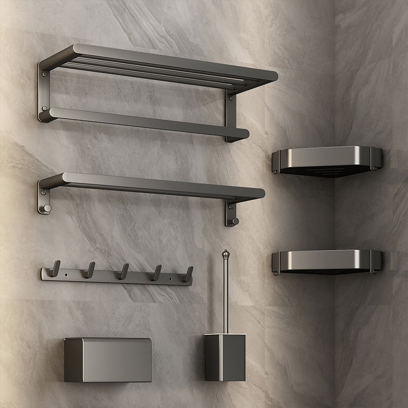 Matte Gray Bathroom Hardware Set Modern Bathroom Accessories Set