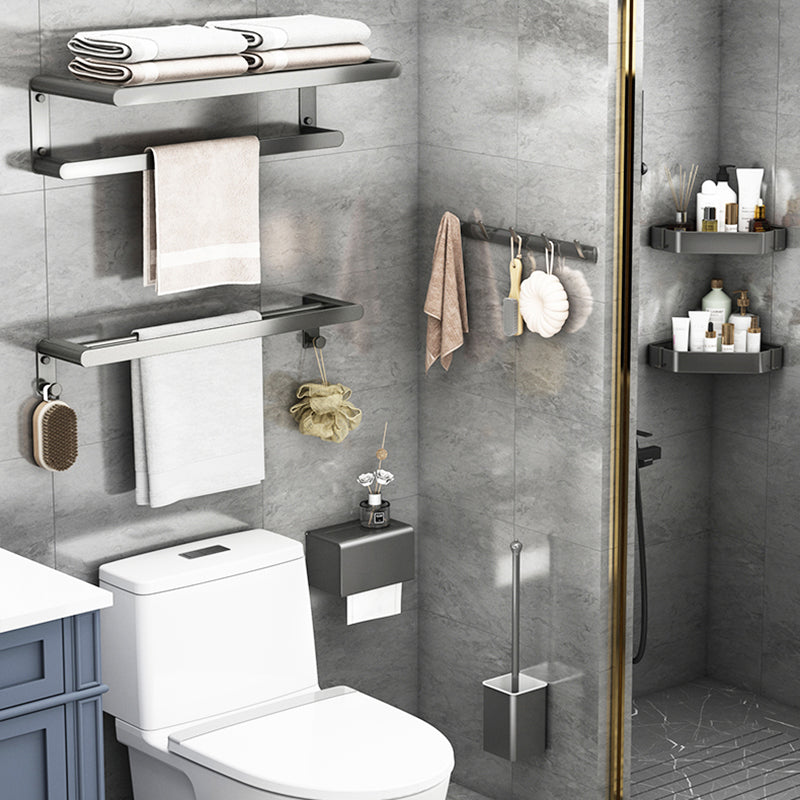 Matte Gray Bathroom Hardware Set Modern Bathroom Accessories Set