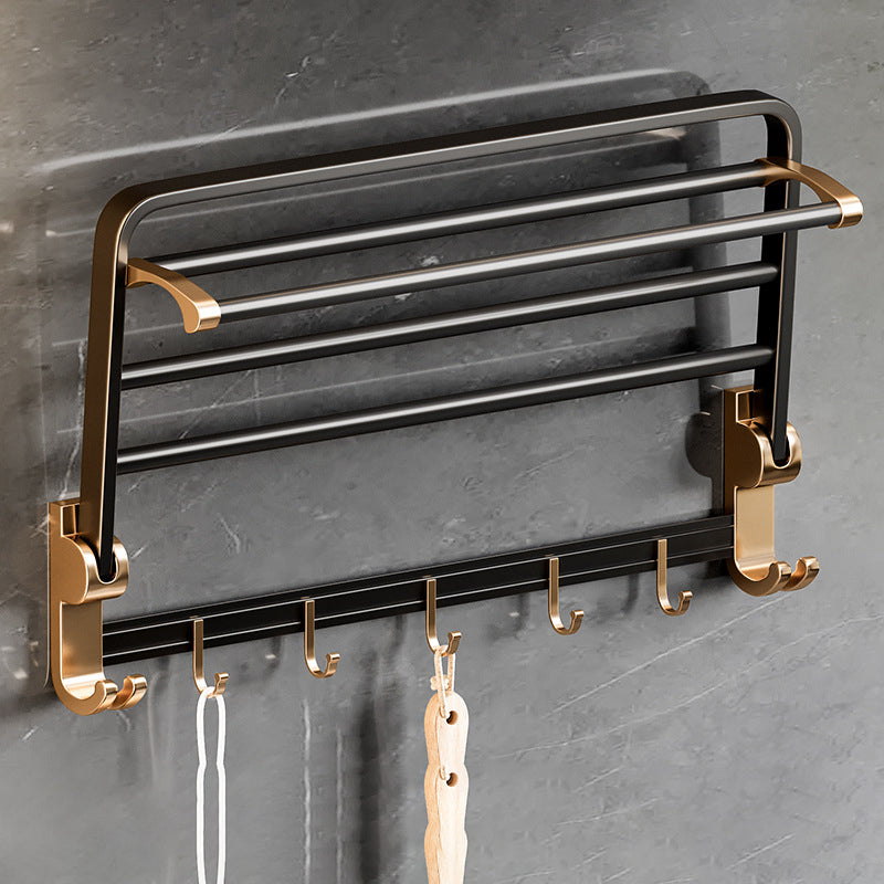 Traditional Black Aluminum Bathroom Fittings Set Bathroom Accessories Kit
