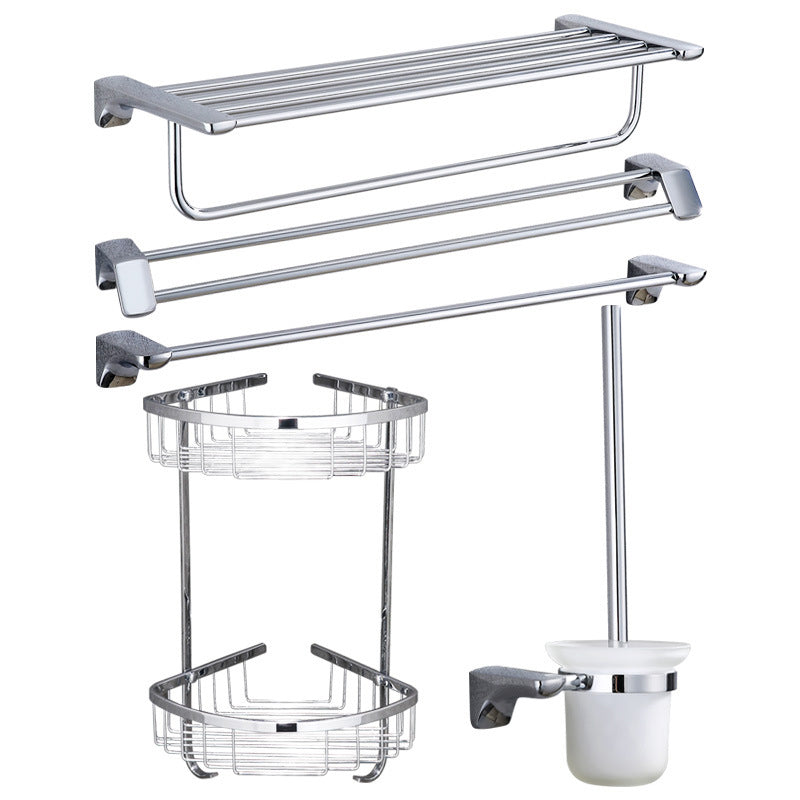 Modern Bathroom Hardware Paper Holder Bathroom Shelf Silver Bathroom Accessory Set